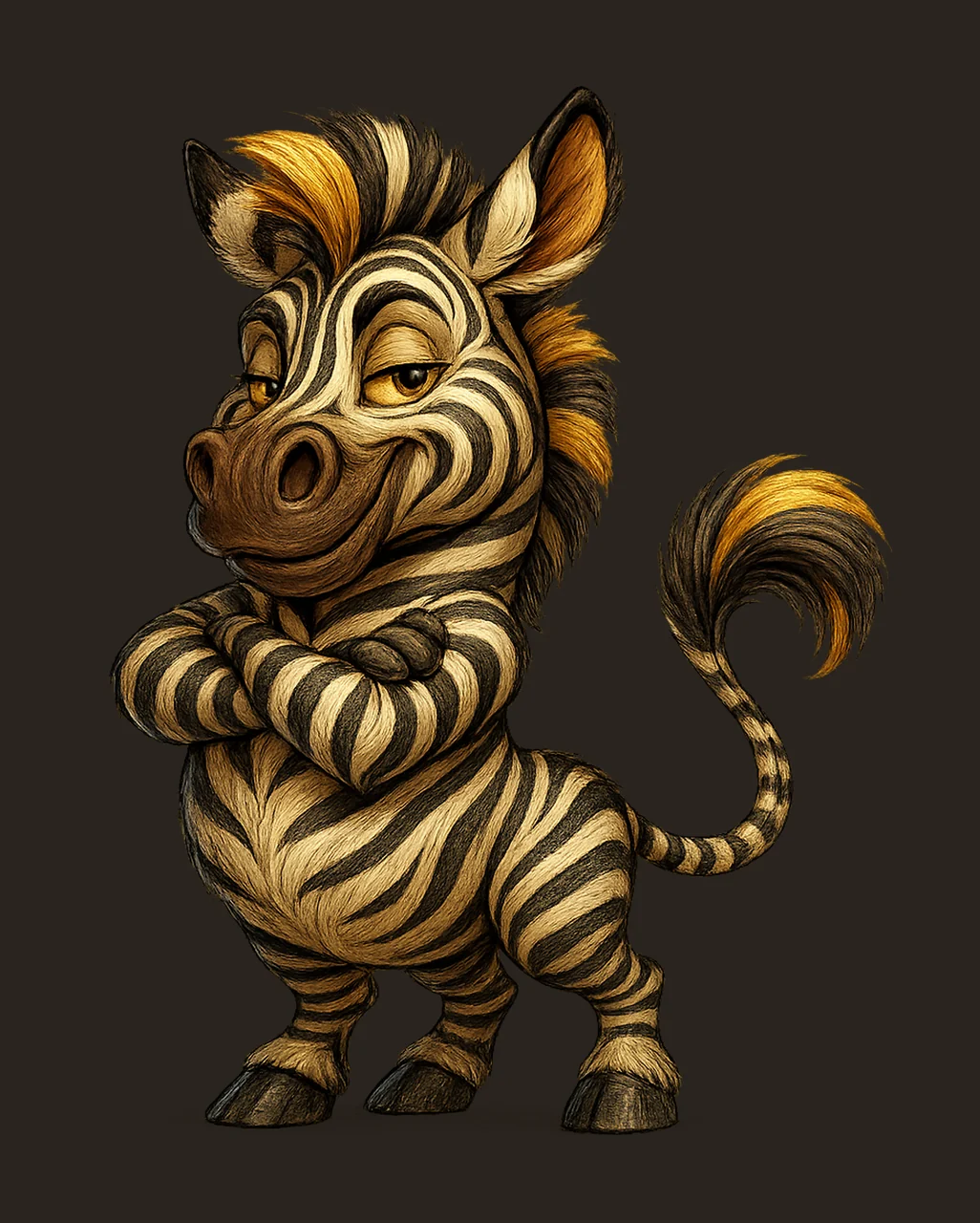 Funny Zebra Artwork Jungle Animal Cartoon Art Cute Safari contrast preview thumbnail