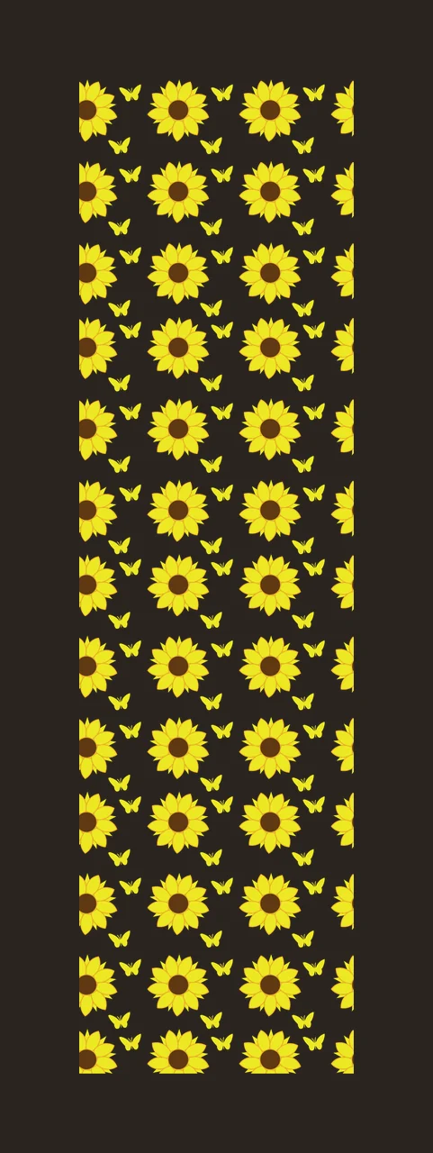Flowers And Butterflies Vertical Pattern repeating silhouette contrast preview thumbnail