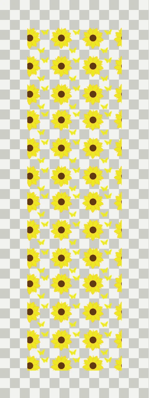 Flowers And Butterflies Vertical Pattern repeating silhouette transparency and detail preview thumbnail
