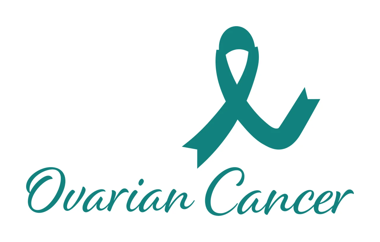 Support Squad Ovarian Cancer Text Decal ribbon minimalist black