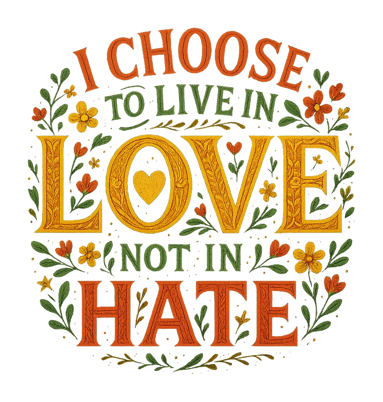 Have Decided to Stick with Love Inspirational Quote Design