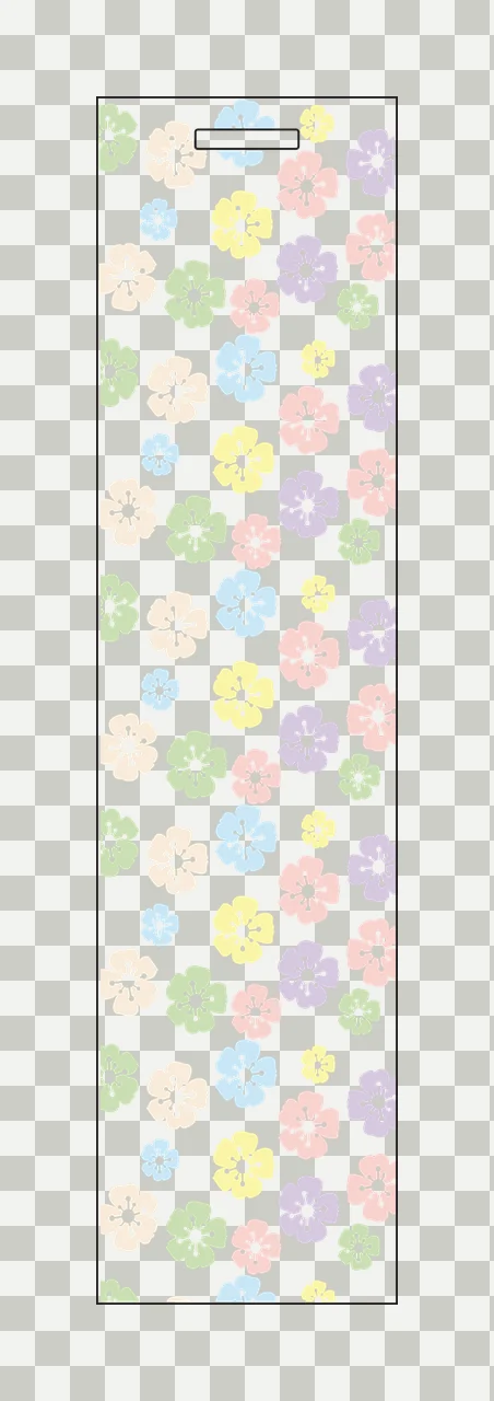 Vertical Banner With Flower Pattern flowers repeating silhouette transparency and detail preview thumbnail