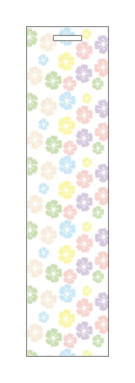Vertical Banner With Flower Pattern flowers repeating silhouette