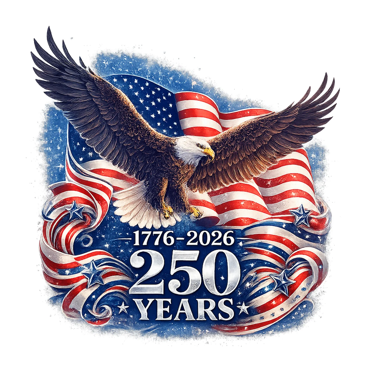 250th America Anniversary Retro 4th of July Patriotic