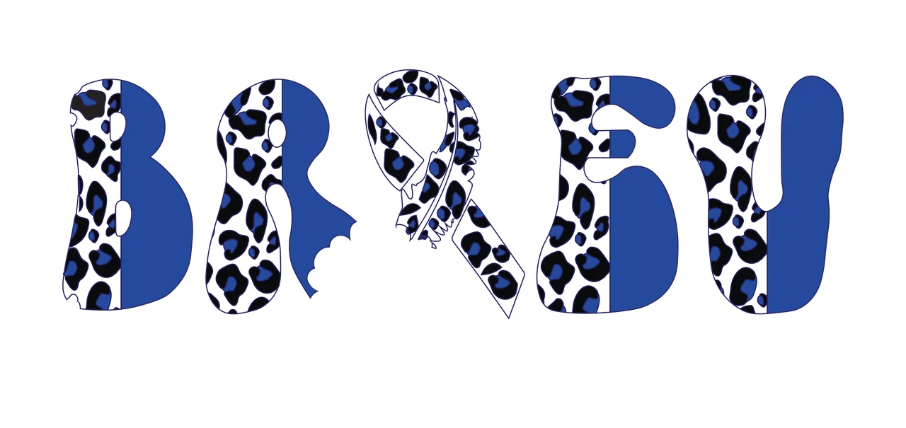 Brave Typography With Ribbon And Flowers word decorative black