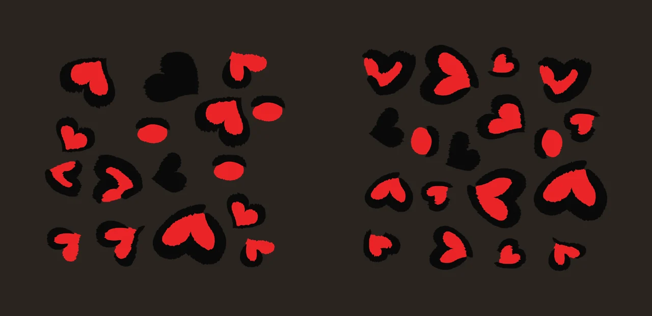 Heart Can Glass Wrap Black Shapes Pattern Design hearts dots contrast preview thumbnail