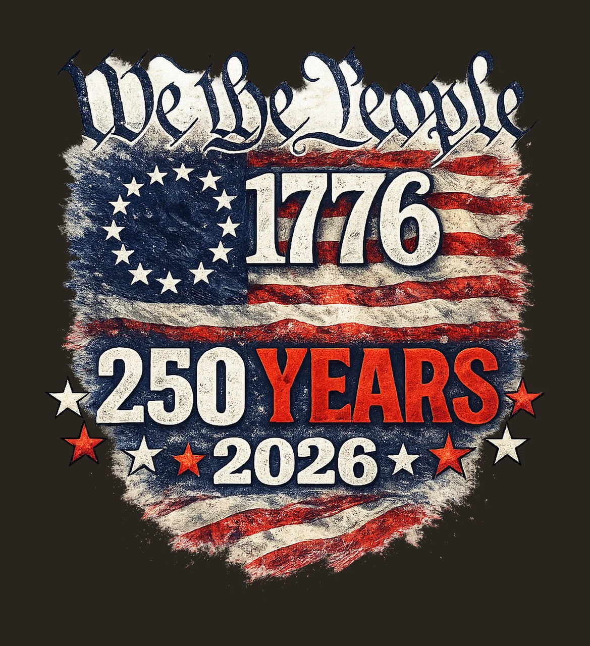 250th America Anniversary US 250 Years Design We The People contrast preview thumbnail