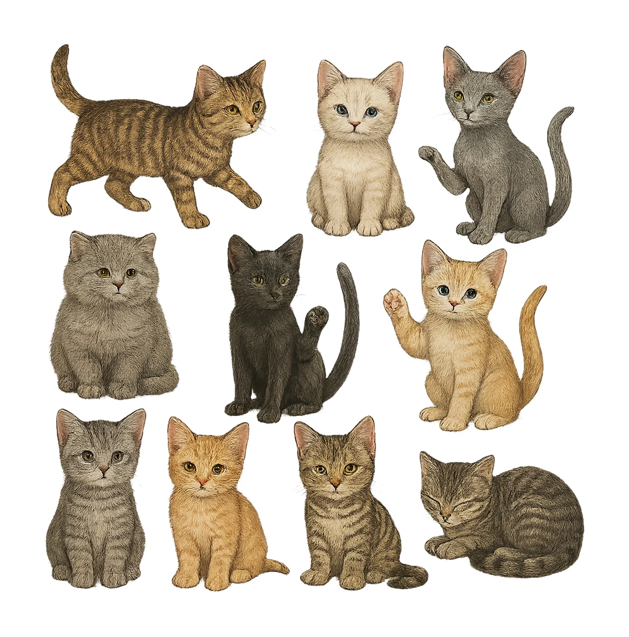 Cats 90s Vintage Tattoo Style Retro Y2K Cat Design Cute Cat