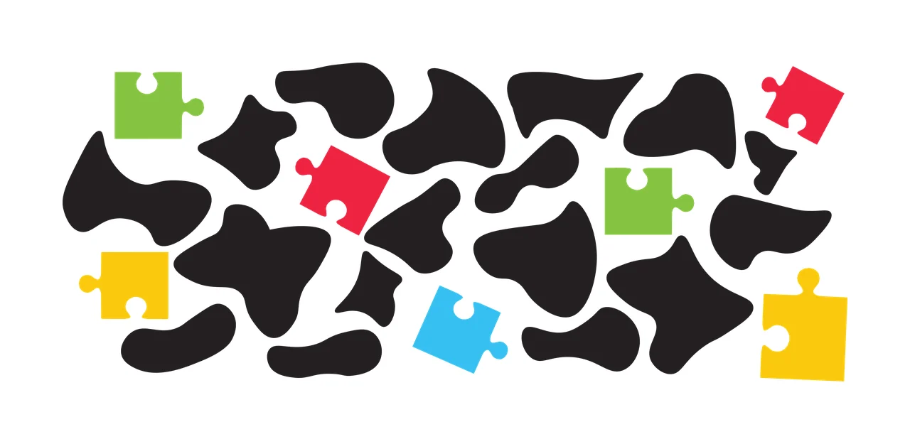 Can Glass Wrap Puzzle Piece And Blob Pattern repeating pieces