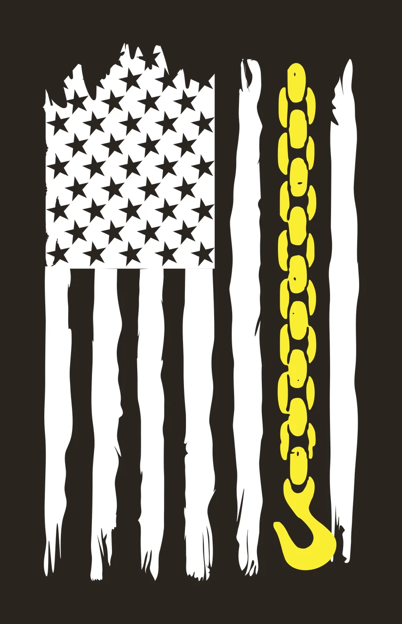 Yellow chain with hook Illustration contrast preview thumbnail