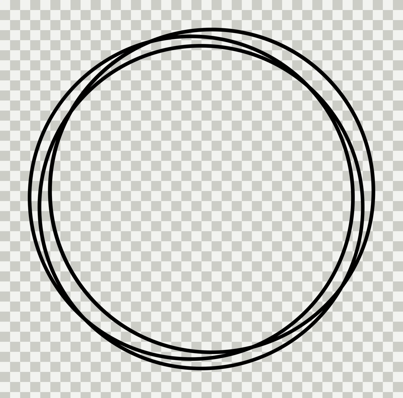 Keychain Intersecting Circular Ring Line Sketch black circle transparency and detail preview thumbnail