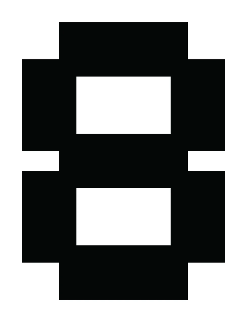 Can Glass Wrap 8 Numeral Standing With Pixels