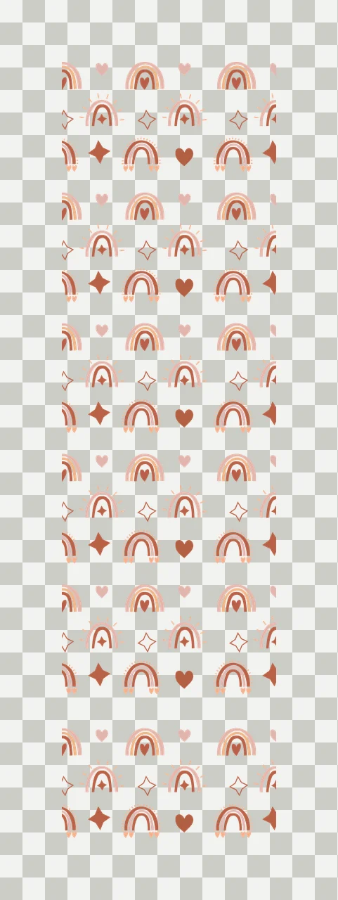 Rainbow Hearts And Stars Pattern heart star black white 41 transparency and detail preview thumbnail