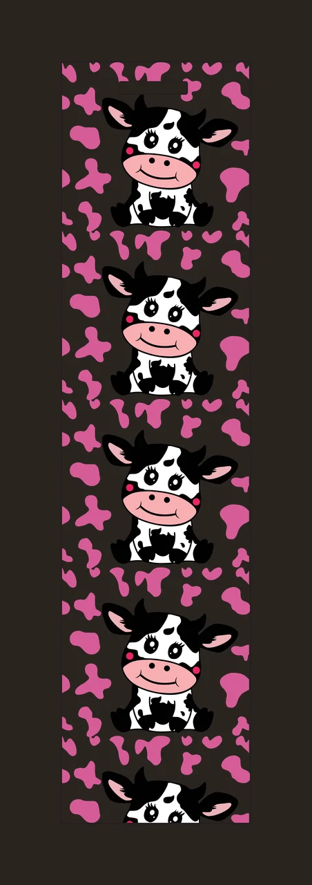 Black Cow Silhouette Heads Pattern Column cows spots white contrast preview thumbnail