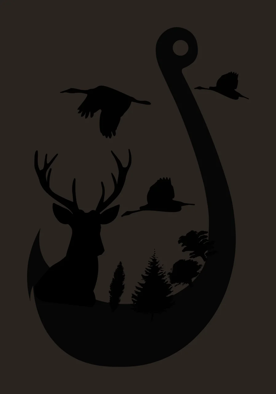 Deer Hook logo design contrast preview thumbnail