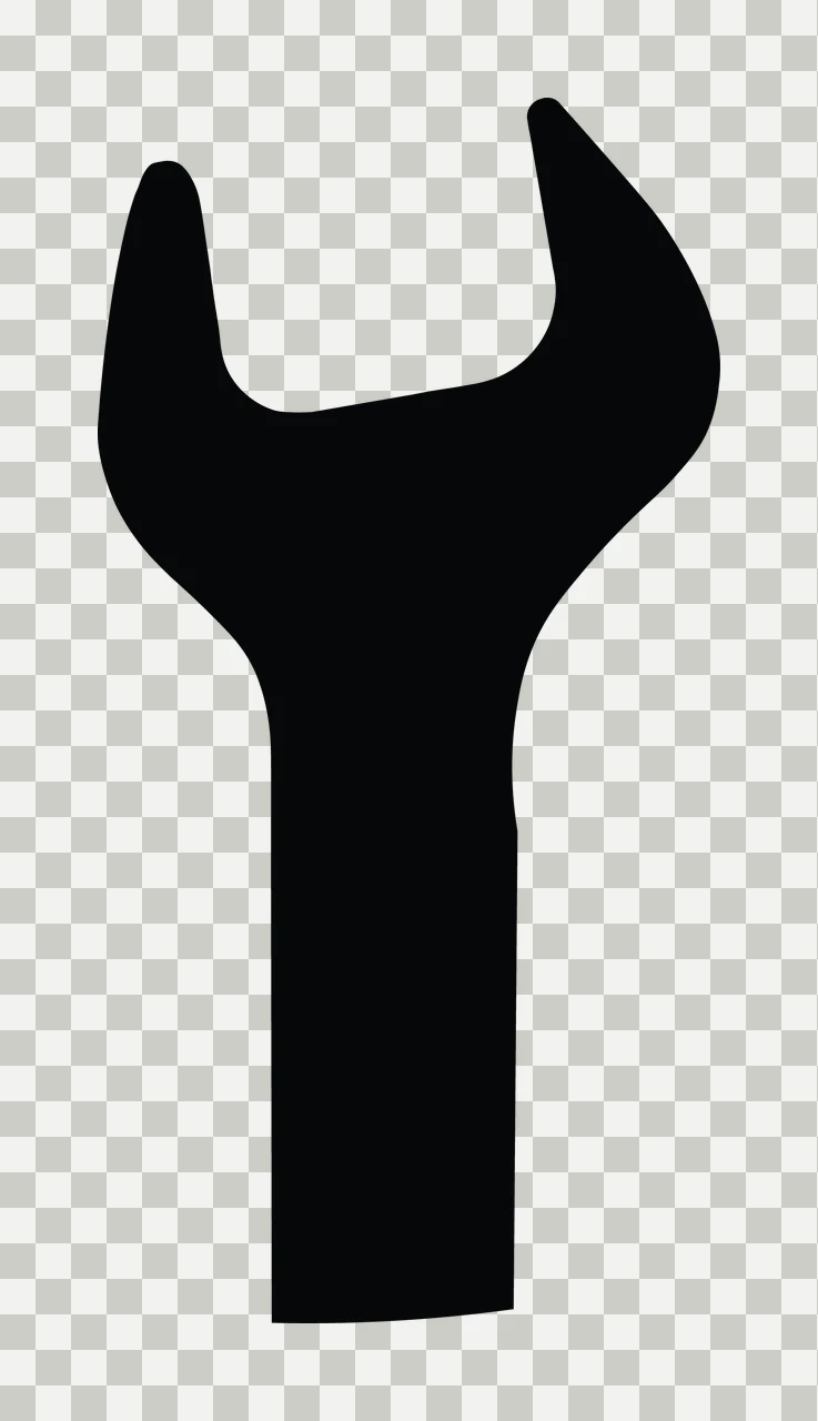 Can Glass Wrap Wrench Tool Silhouette transparency and detail preview thumbnail