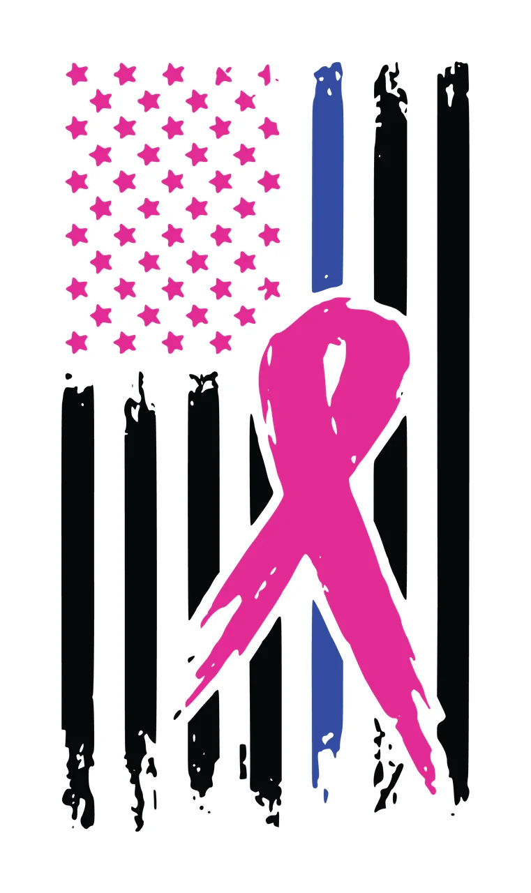 Flag Distressed American With Ribbon Graphic overlay stars
