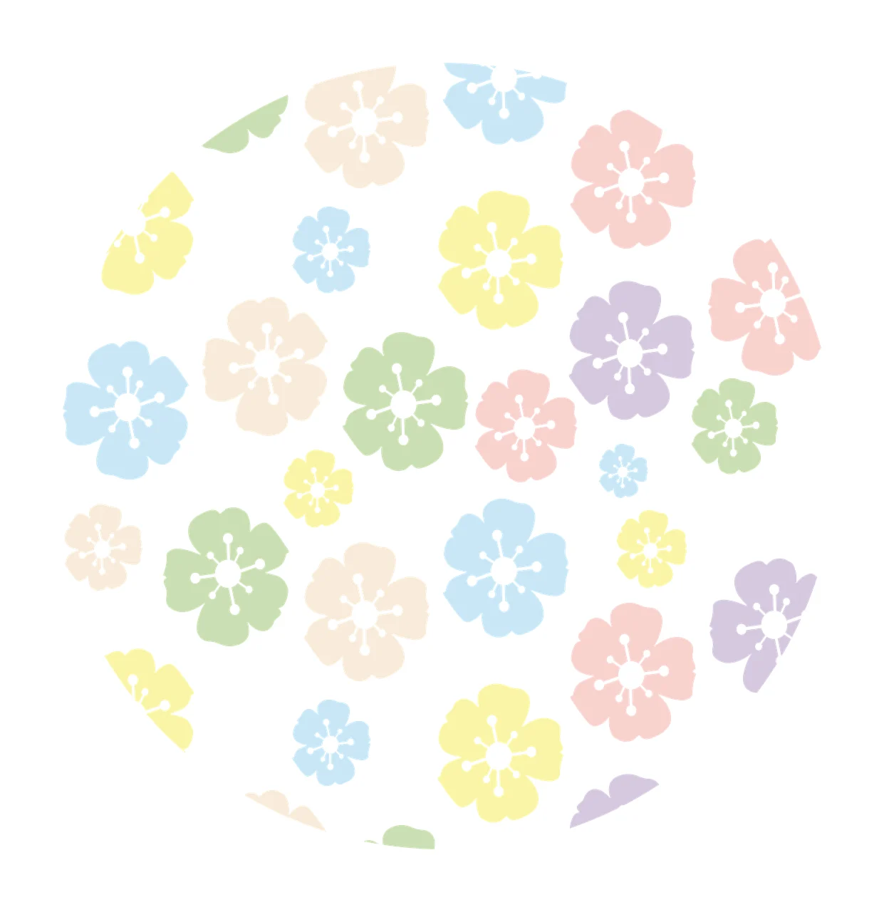 Keychain Black And White Flower Pattern flowers petals stamens