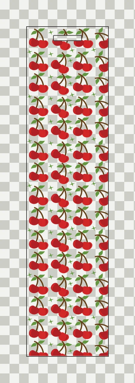 Cherry Pattern With Small Stars cherries repeating stems leaves transparency and detail preview thumbnail