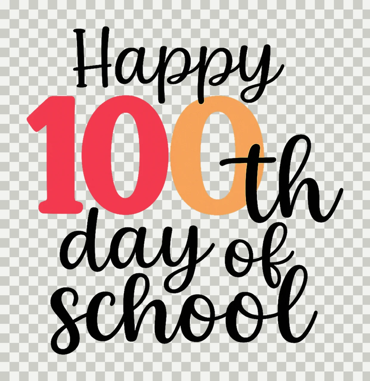 100 Days Of School Happy 100th Day Teacher Design Funny transparency and detail preview thumbnail