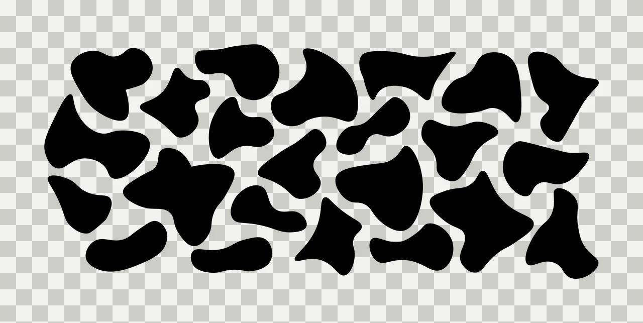 Can Glass Wrap Black Irregular Organic Shape Pattern spot spots transparency and detail preview thumbnail