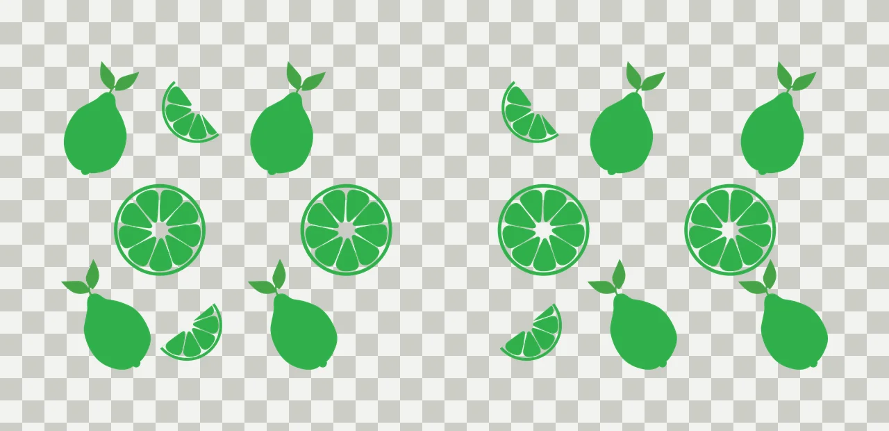 Can Glass Wrap Citrus Fruit Pattern Silhouette repeating lemon transparency and detail preview thumbnail