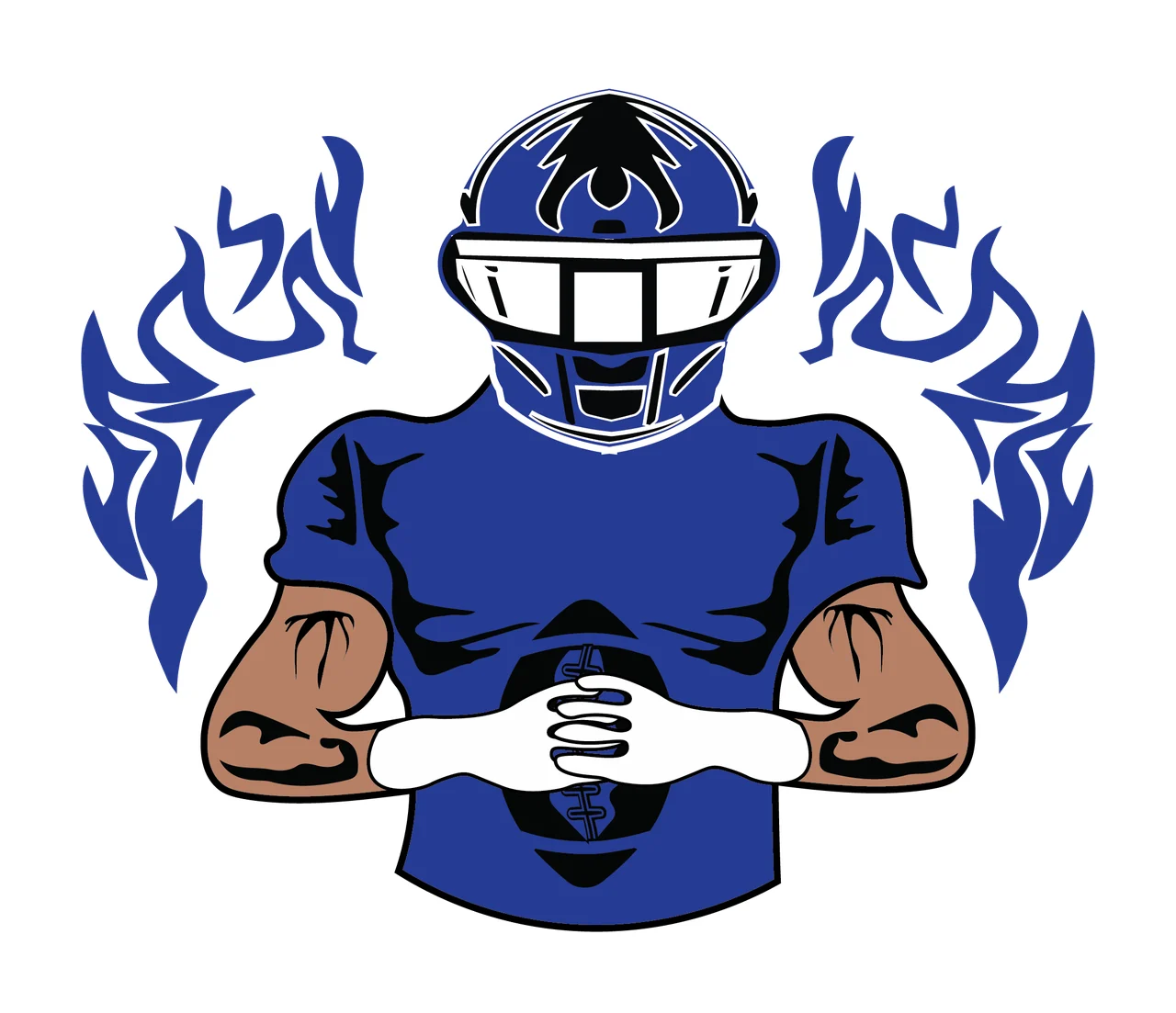 Helmeted Figure With Flames helmet black white plain silhouette