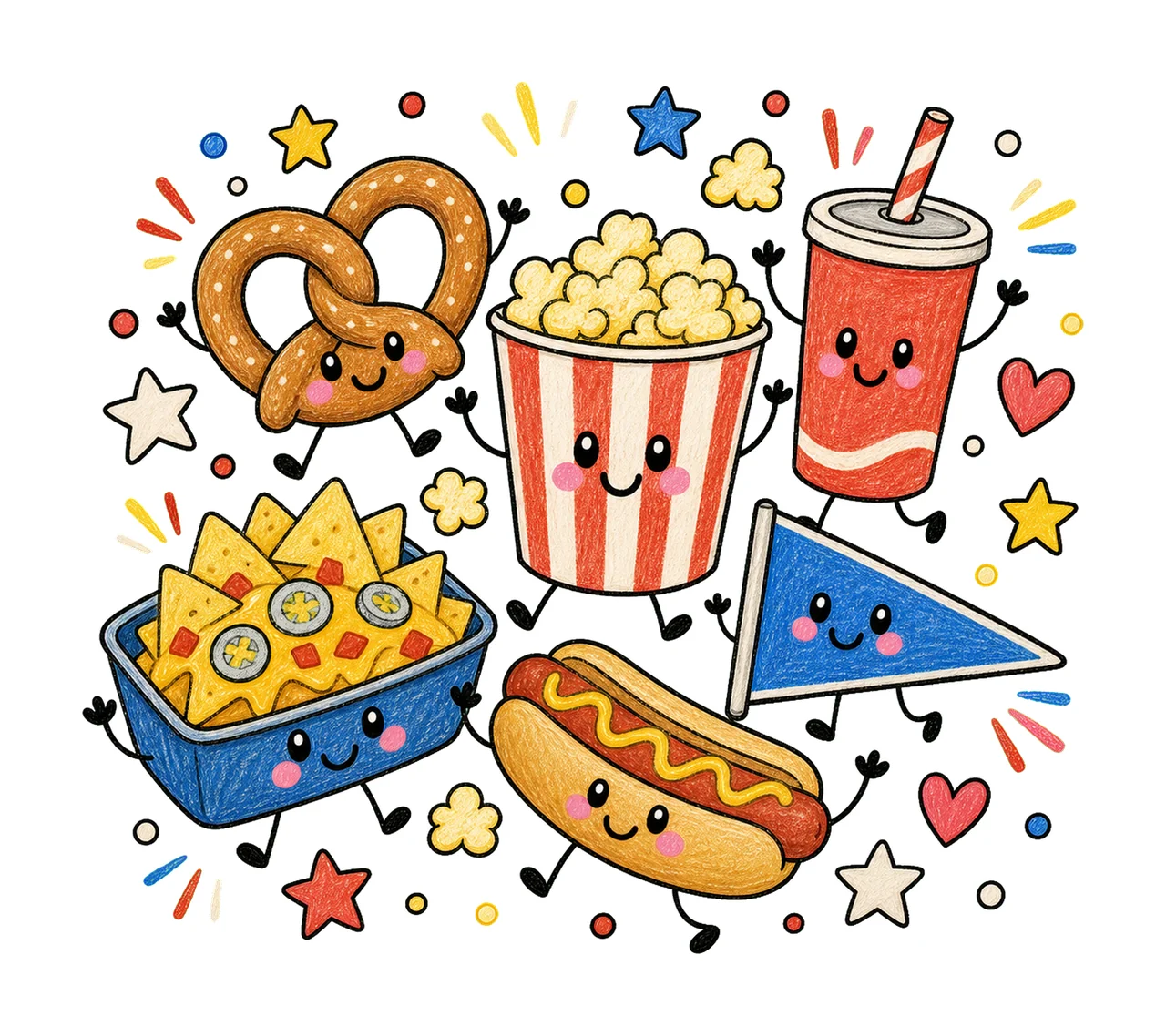 game day snacks 04 cozy crayon sublimation instant shirt