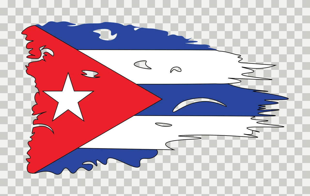 Tattered Flag Silhouette In Black Flutter plain white torn transparency and detail preview thumbnail