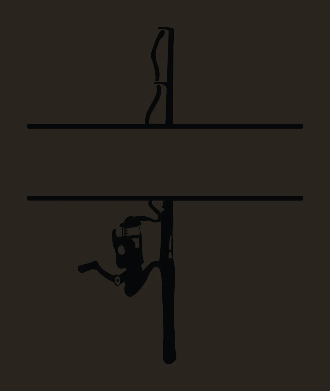 Fishing Hunting Monogram Character 10 fisherman angler Variation contrast preview thumbnail