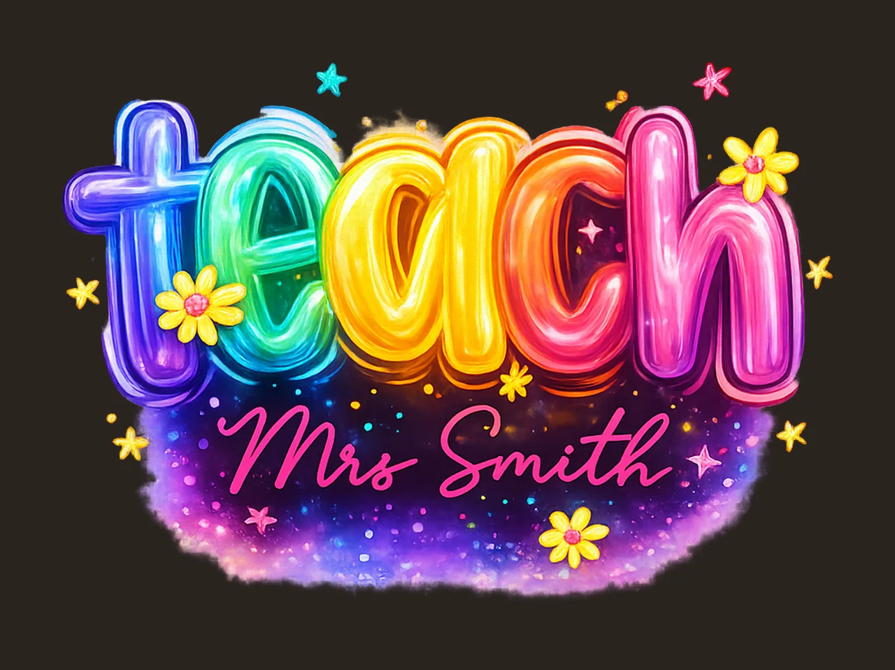 Custom Teacher Preppy Teacher Design 100 Days of School contrast preview thumbnail