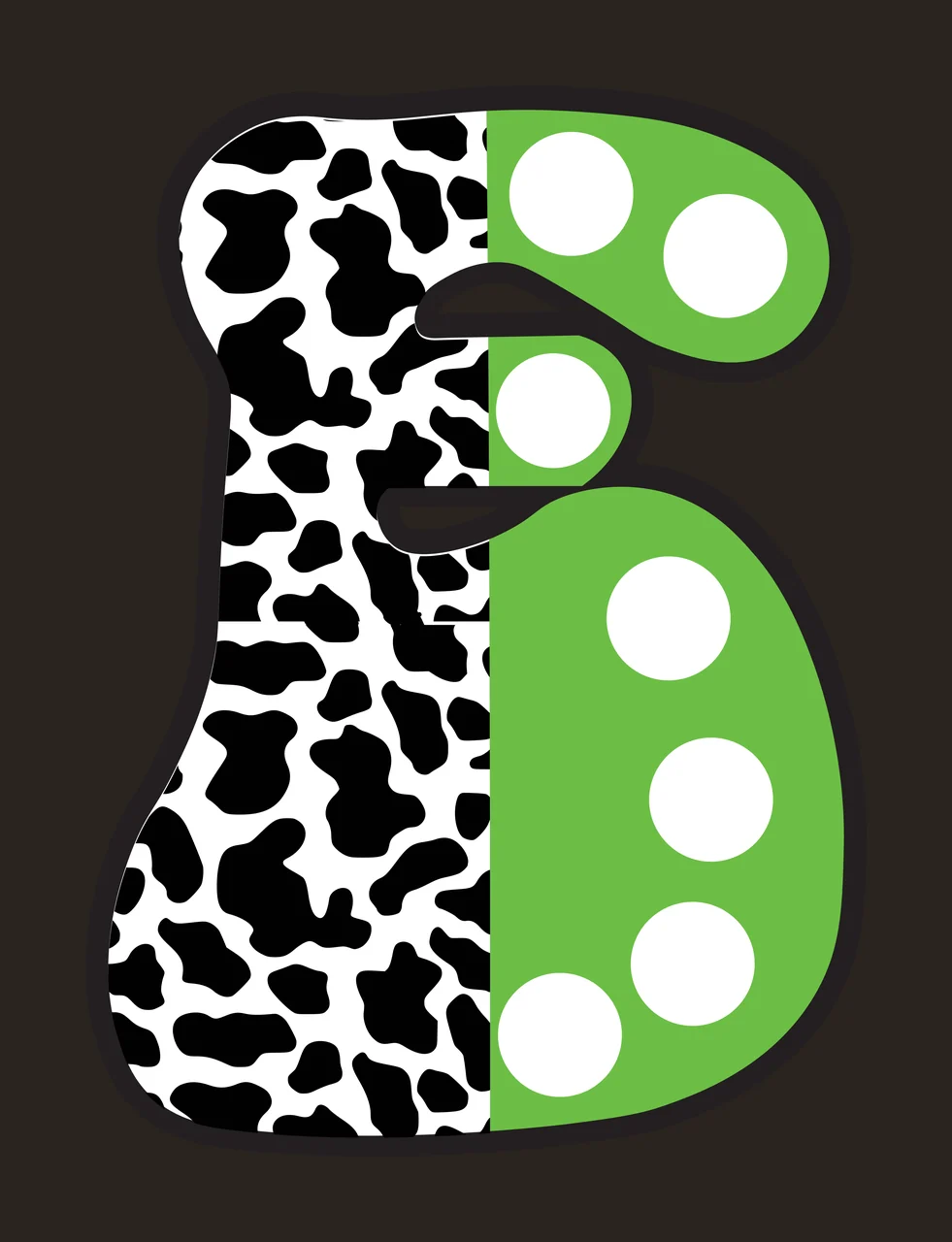 Half Cow Bright Font Dalmatian Race Doodle Leopard Character 32 racing contrast preview thumbnail