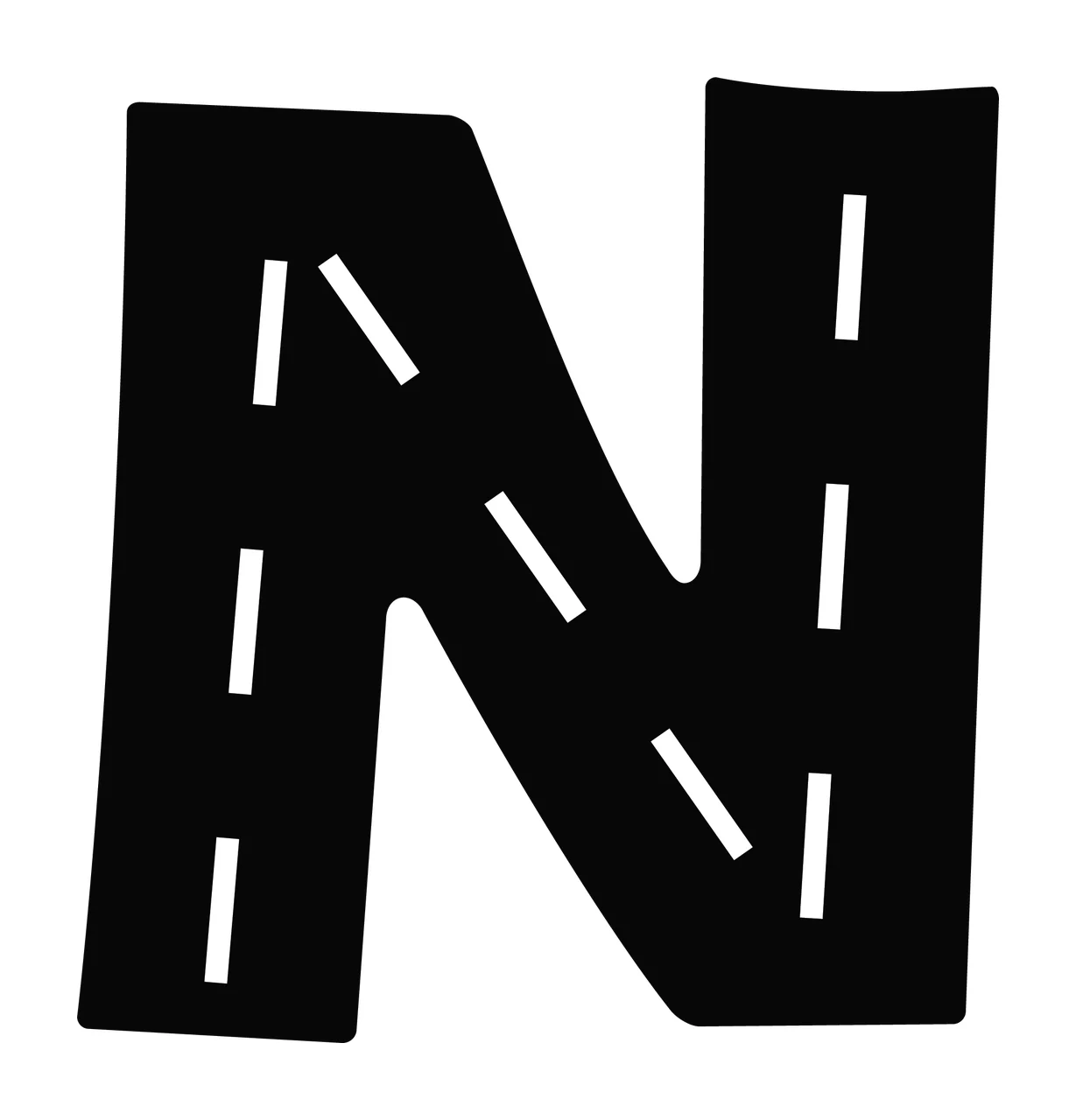 Race Track Font Character 04 racing checkered flag speedway