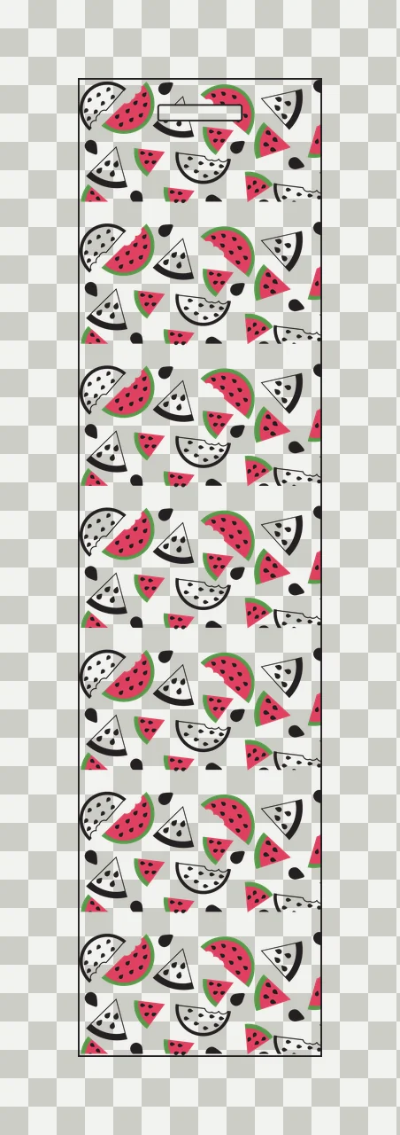 Watermelon Slice Pattern seed silhouette black white fruit transparency and detail preview thumbnail