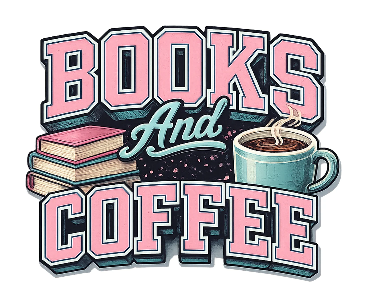 Bookish Books and Coffee Design Coffee Lover Shirt Bookworm