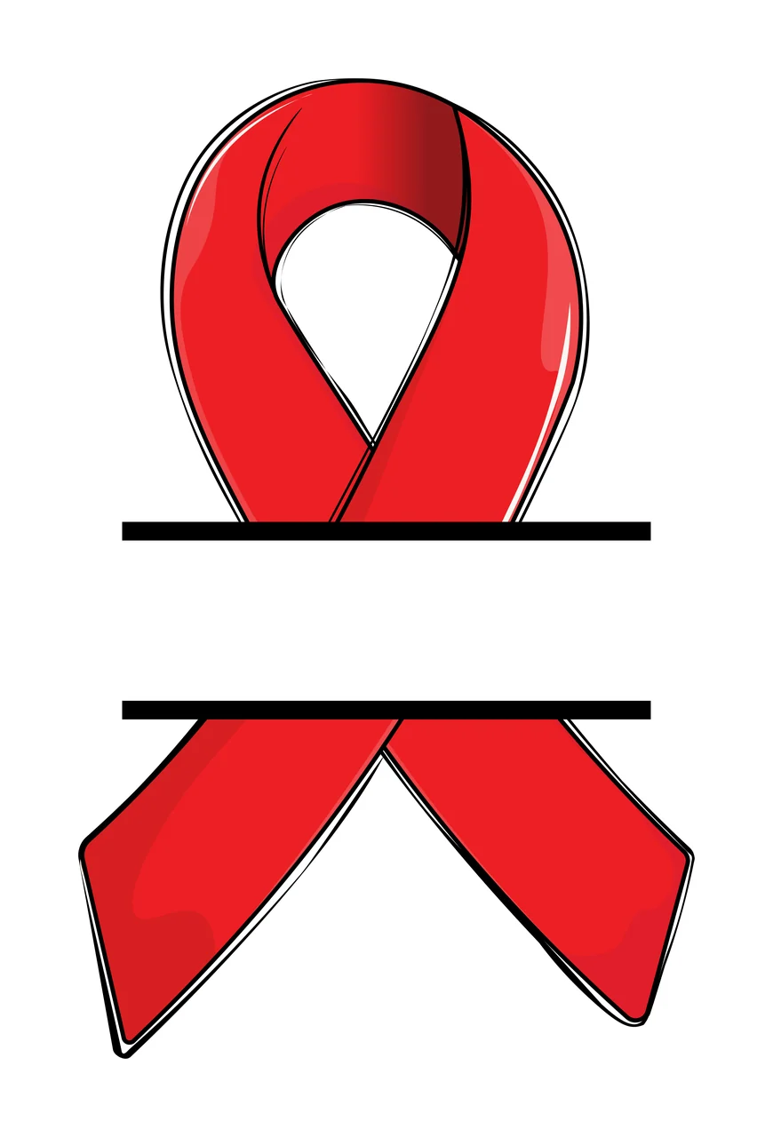 Ribbon Black Awareness Split Icon horizontal line flat graphic