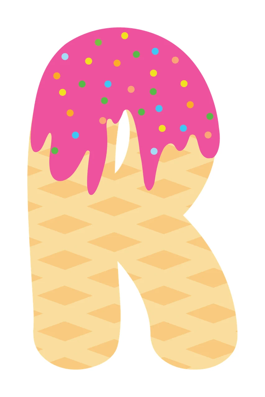 Ice Cream Font Character 08 scalable logo design icon