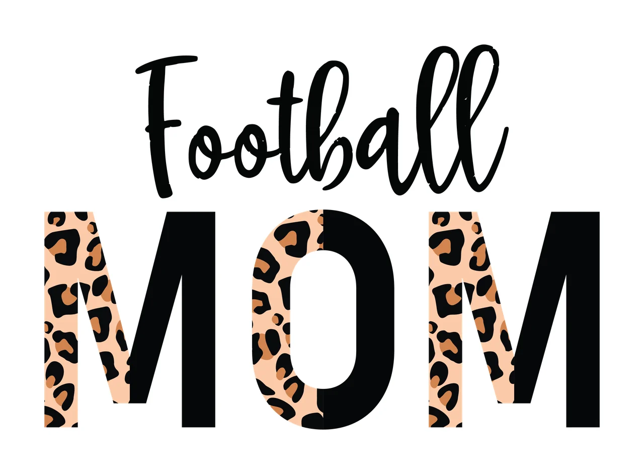 Mom Leopard Black Print Text Graphic With Cursive white typography