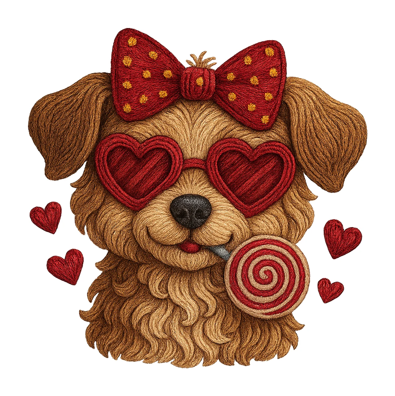 Yarn crochet highland cow Valentine cow design western
