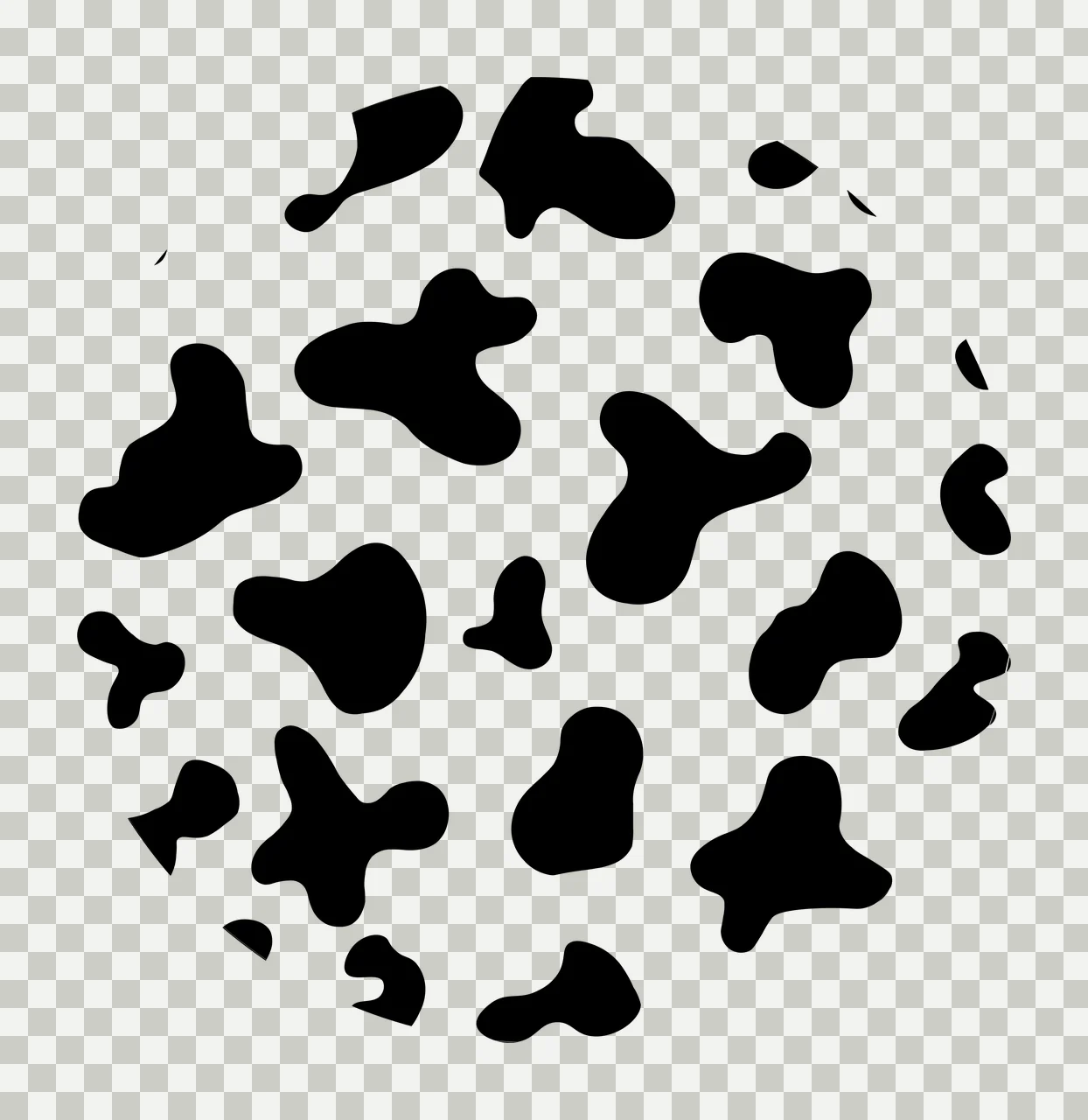 Keychain Black And White Abstract Cow Print pattern patterned transparency and detail preview thumbnail