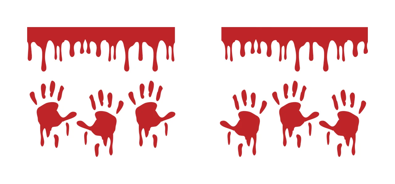 Can Glass Wrap Dripping Paint And Handprint Graphic handprints