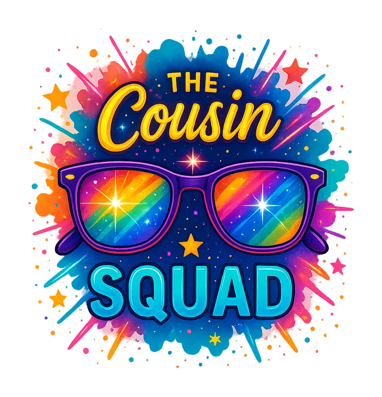 cousin crew colorful squad cousin family vacation design