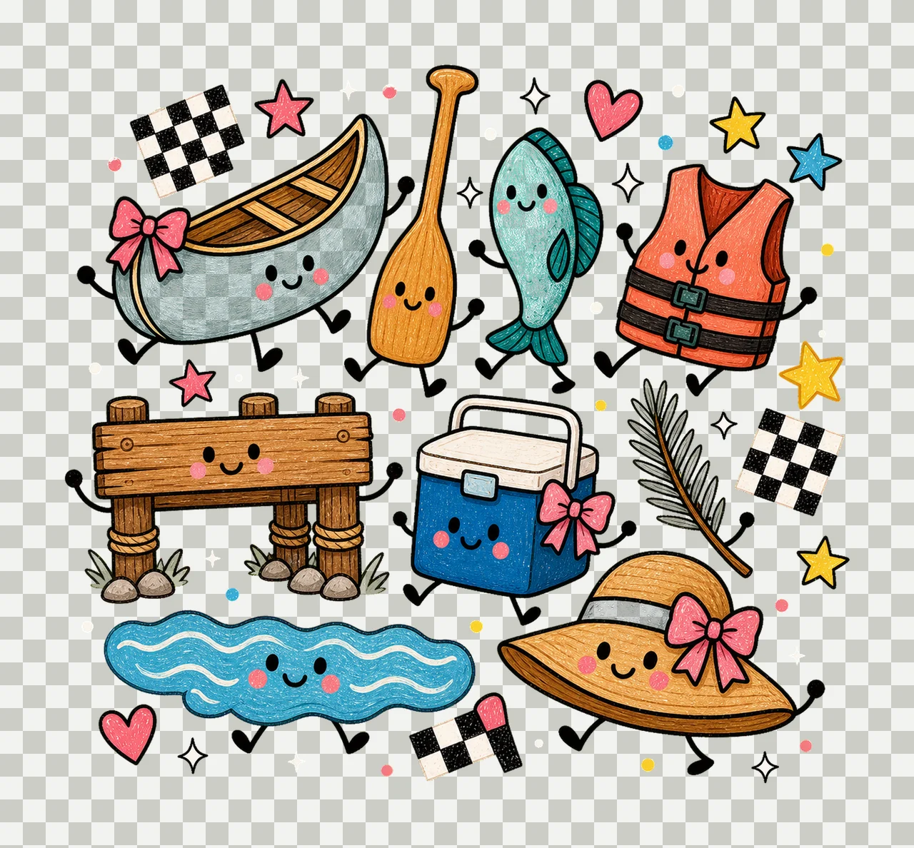 lake life summer 02 preppy checker sublimation instant shirt transparency and detail preview thumbnail