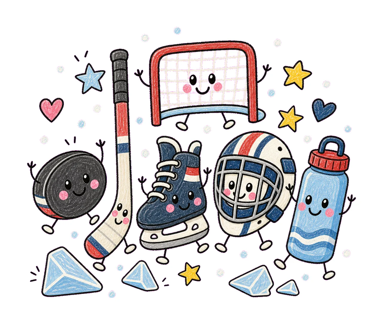 hockey 04 cozy crayon sublimation instant shirt design