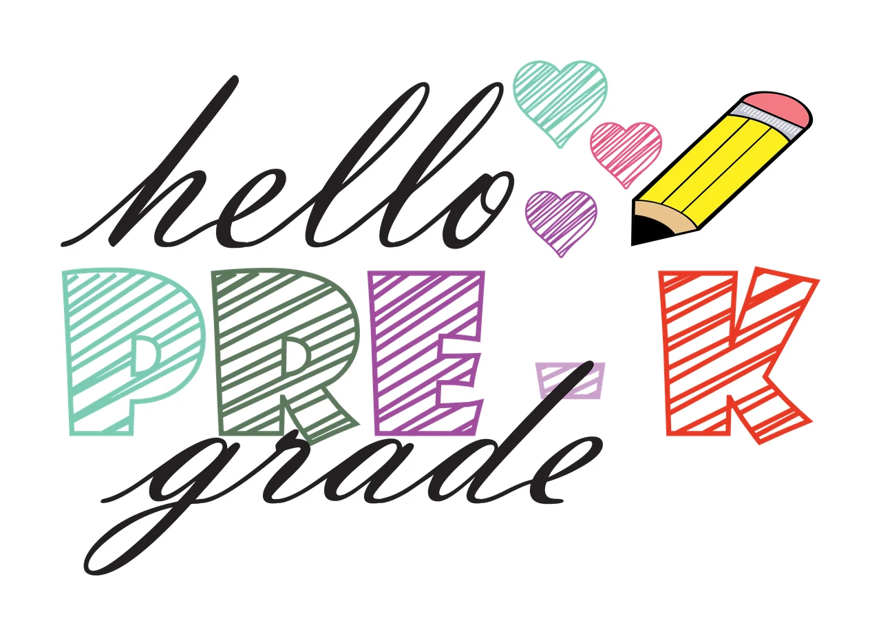 Grade Hello White Hello Pre K Grade Lettering writing heart