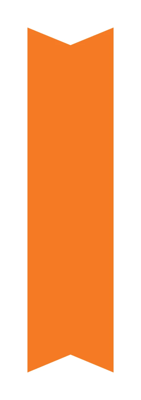 Minimal Vertical Black Ribbon With V Shaped Notched banner