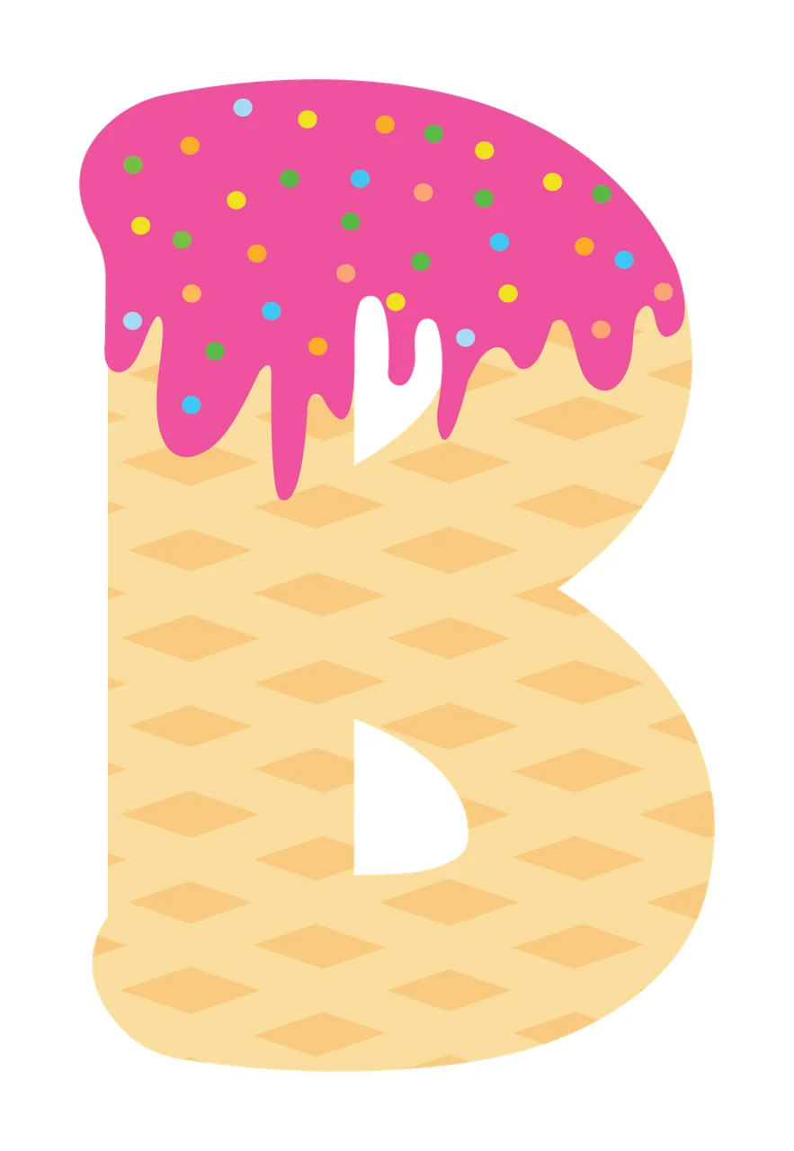 Ice Cream Font Character 35 scalable logo design icon