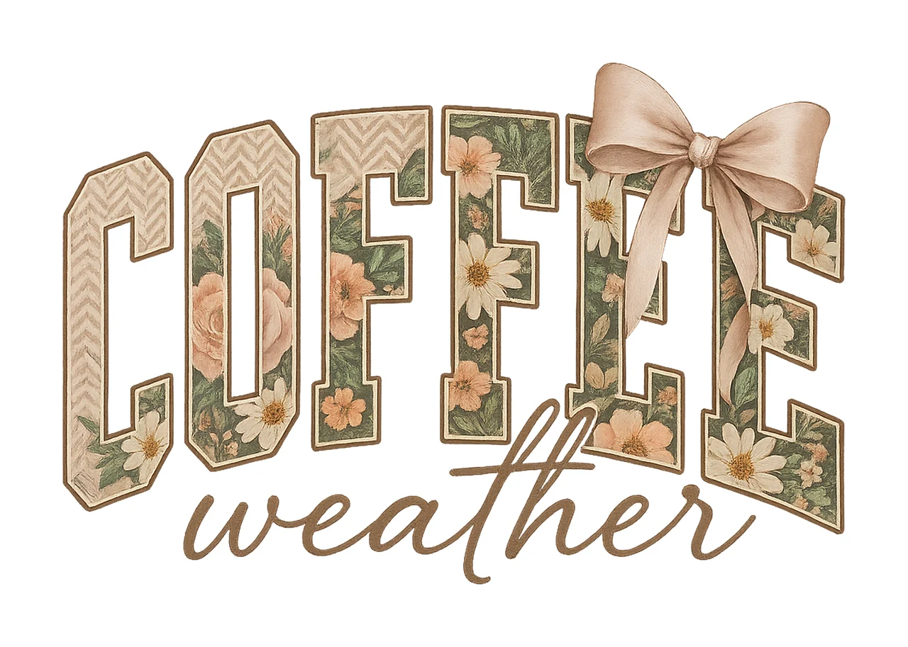 Coffee for Sublimation Coffee Weather Design Floral Coffee