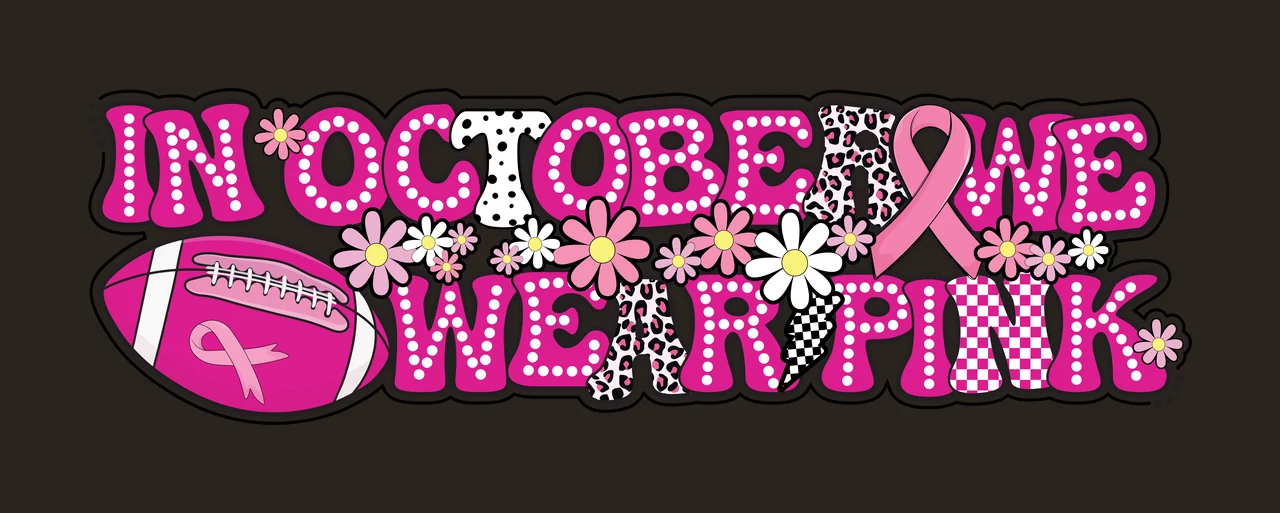 In October We Wear Pink Bubble Font display oval flowers black contrast preview thumbnail