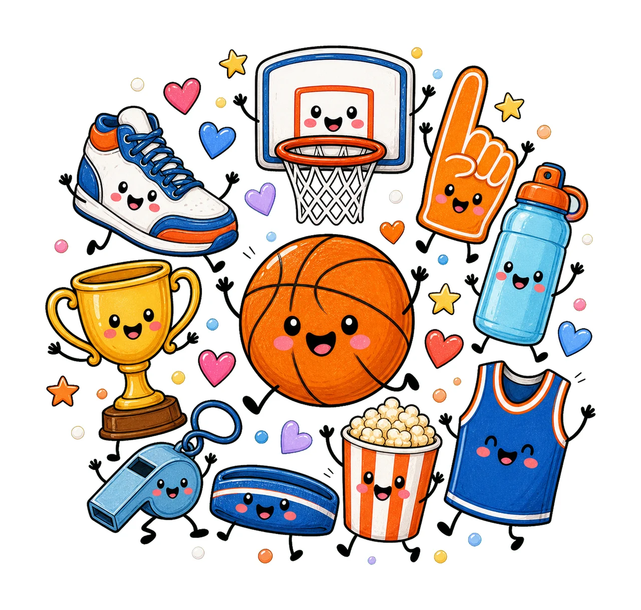 Basketball Cute Basketball Sports Sublimation Variation D